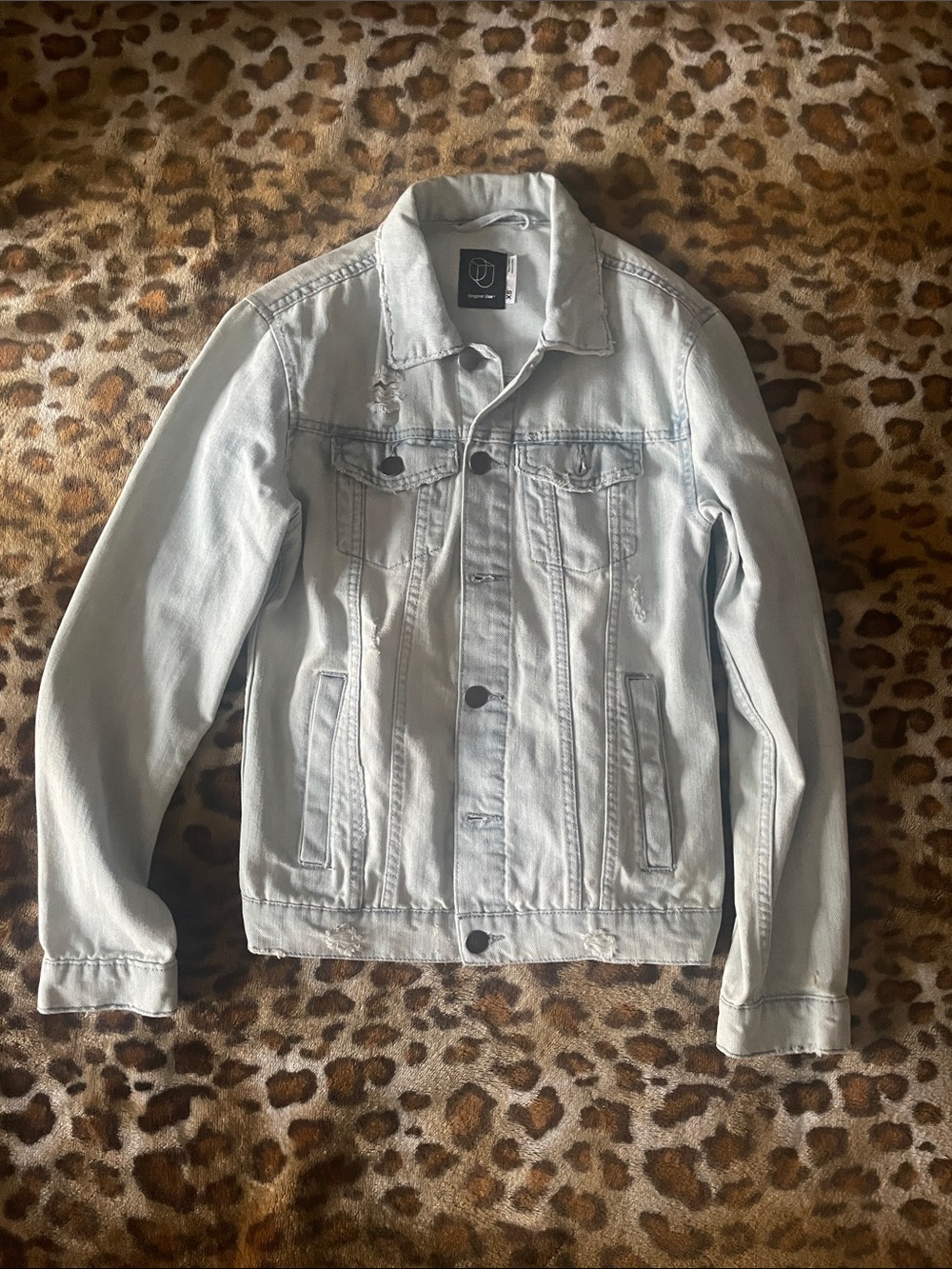 Original Use Men's Light Blue Denim Jacket - Casual Button-Up